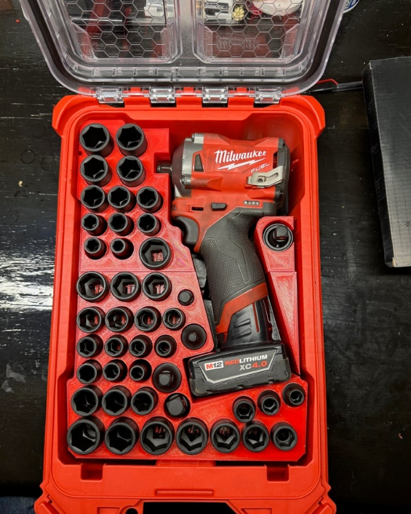 Verktygsinsats för Milwaukee PACKOUT™ – M12 Slagskruvdragare